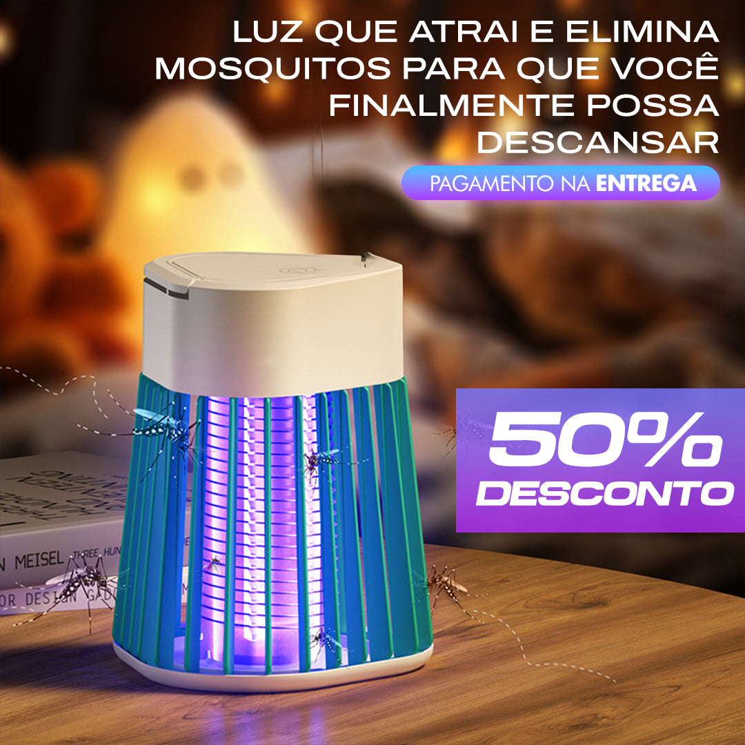 LuzStop Insetos – Proteção eficaz contra mosquitos e insetos com tecnologia UV e bateria