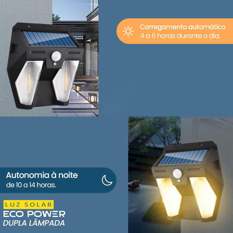 Luz Solar EcoPower de Dupla Lâmpada