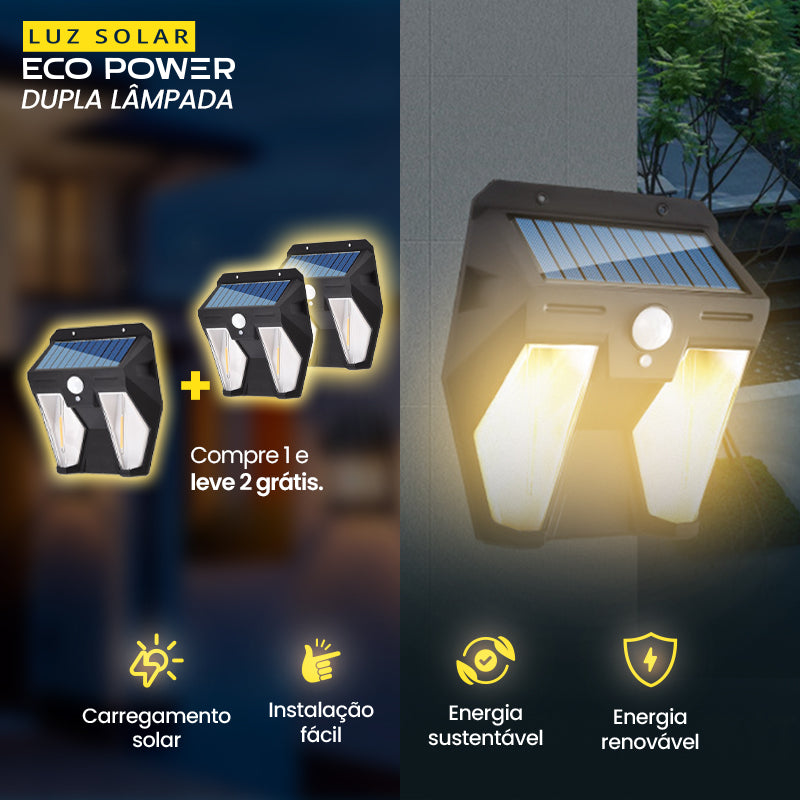 Luz Solar EcoPower de Dupla Lâmpada