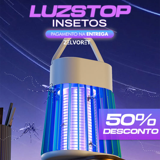 LuzStop Insetos – Proteção eficaz contra mosquitos e insetos com tecnologia UV e bateria