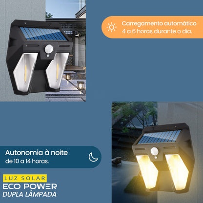 Luz Solar EcoPower de Dupla Lâmpada