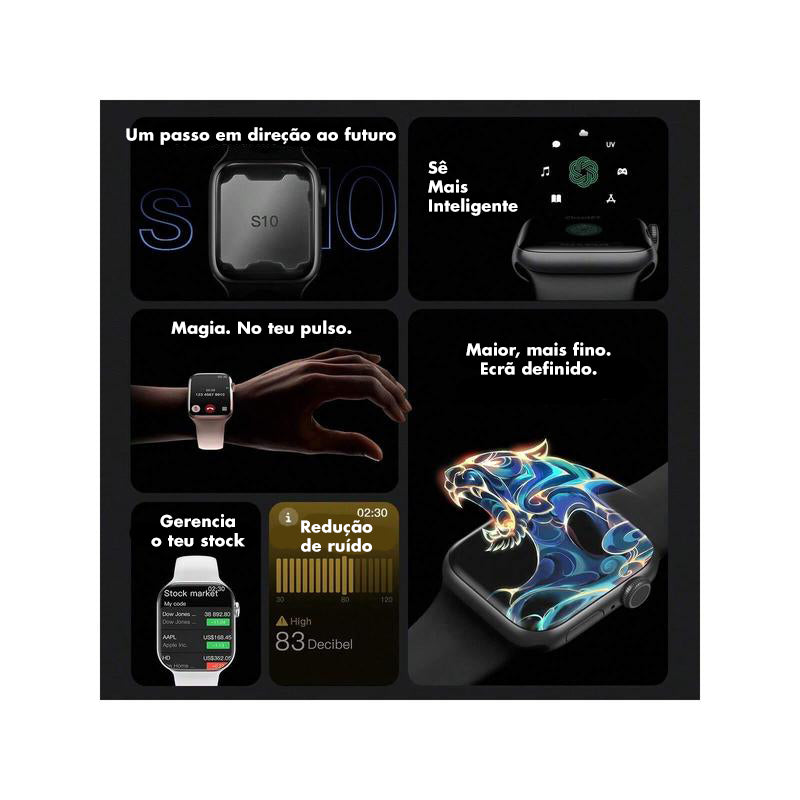 Relógio Inteligente com IA, Assistente de Voz e Ecrã OLED