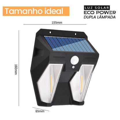 Luz Solar EcoPower de Dupla Lâmpada