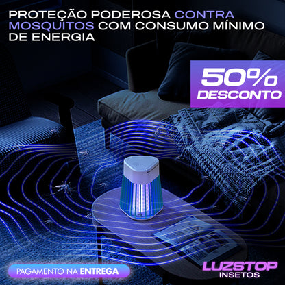 LuzStop Insetos – Proteção eficaz contra mosquitos e insetos com tecnologia UV e bateria